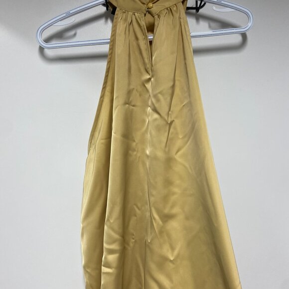 Gold Satin Halter Top - Picture 2 of 2